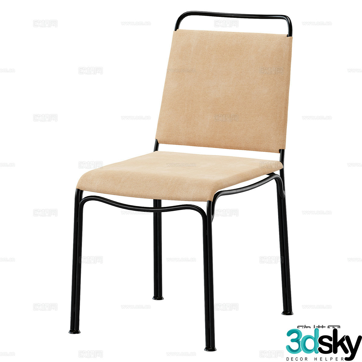 Modern minimalist chair Chair Simple chair Single chair Casual chair Stool 3d model