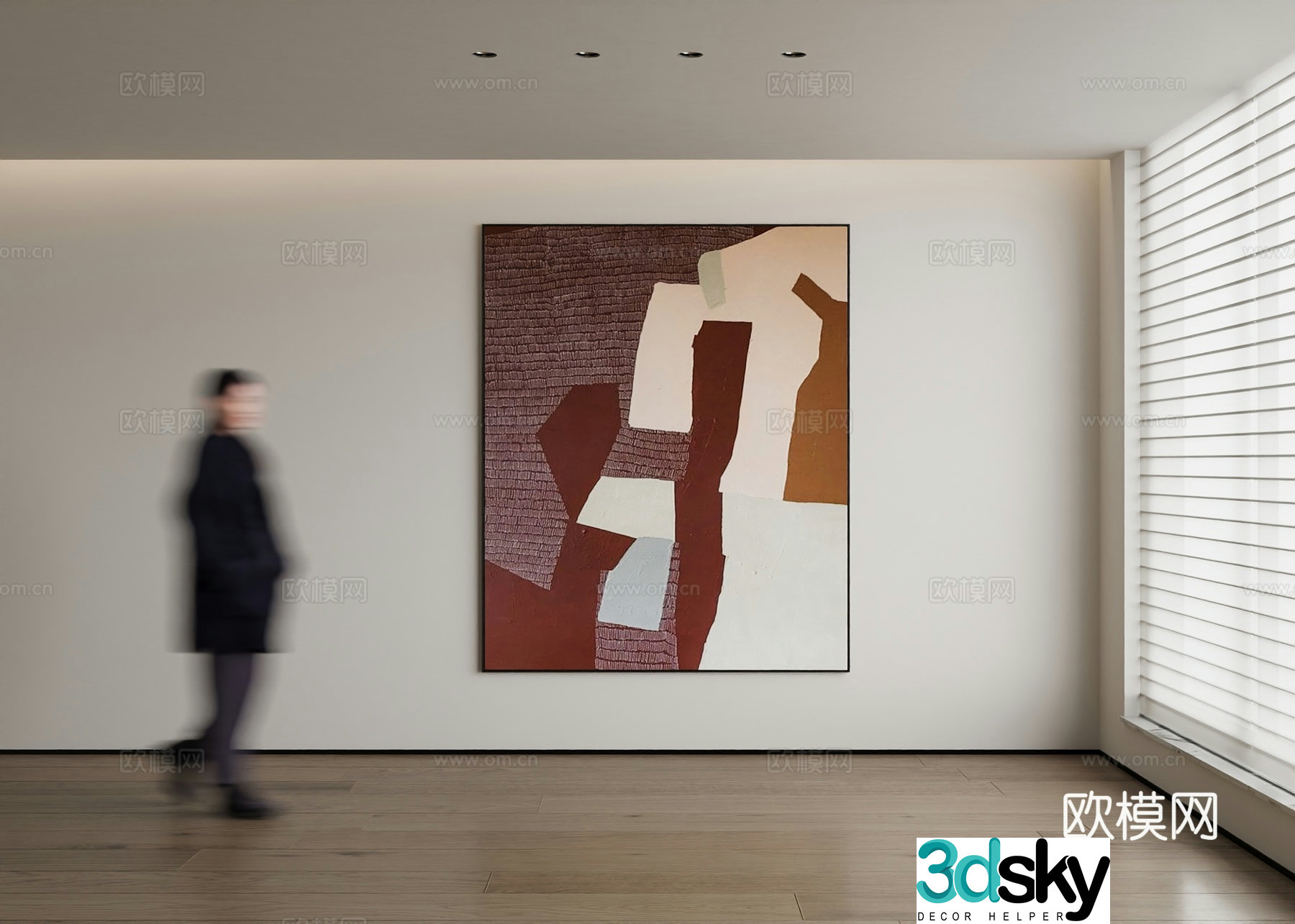 Modern decorative painting 3d model