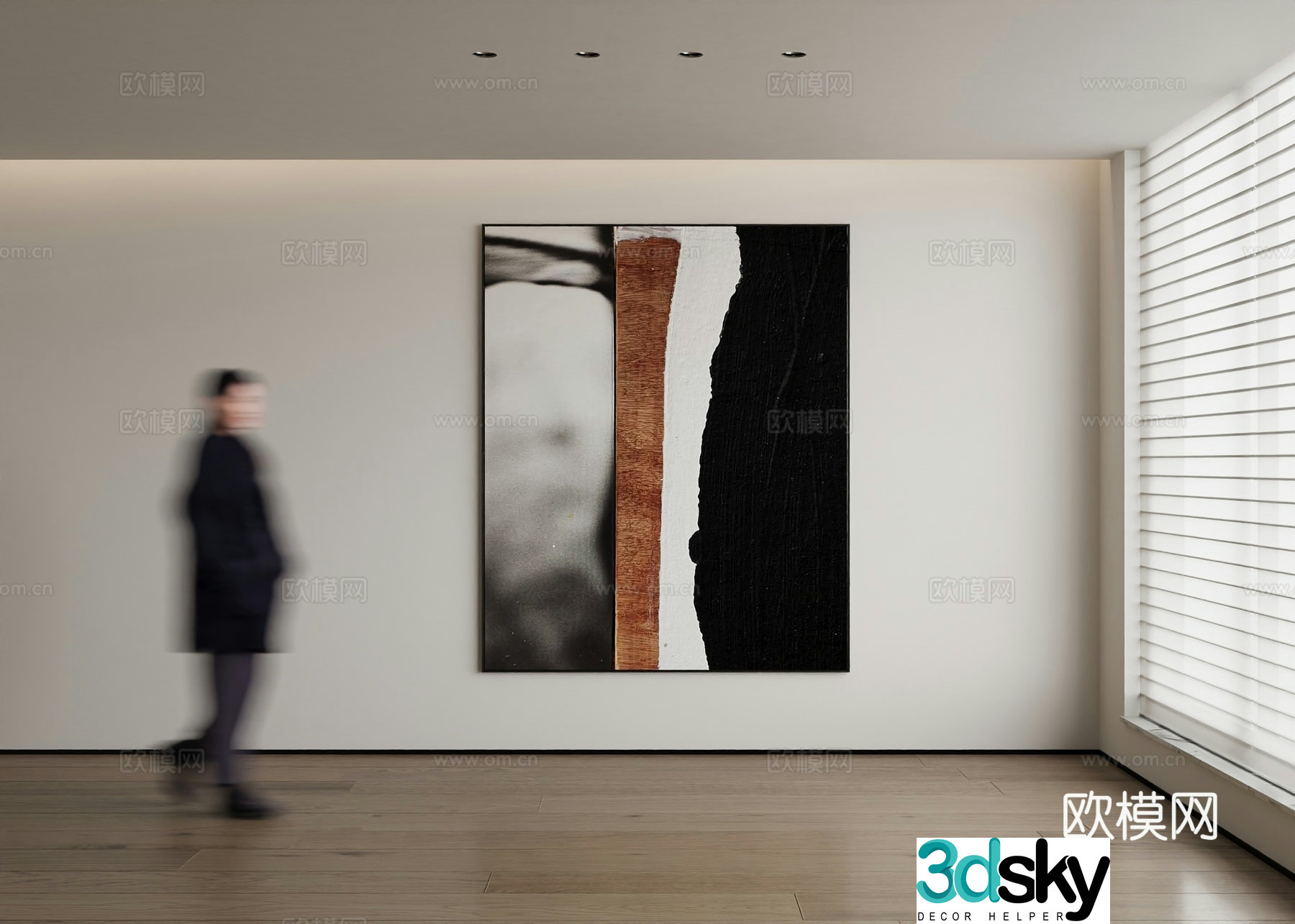 Modern decorative painting 3d model