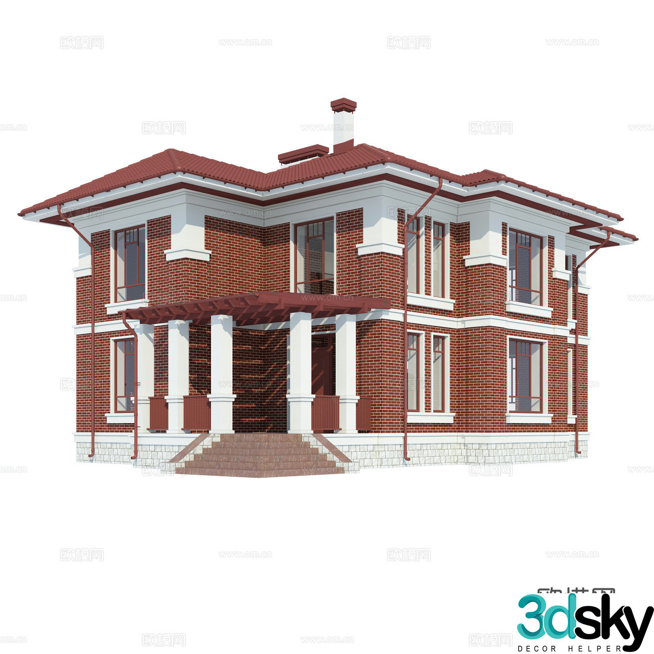 Villa exterior 3d model