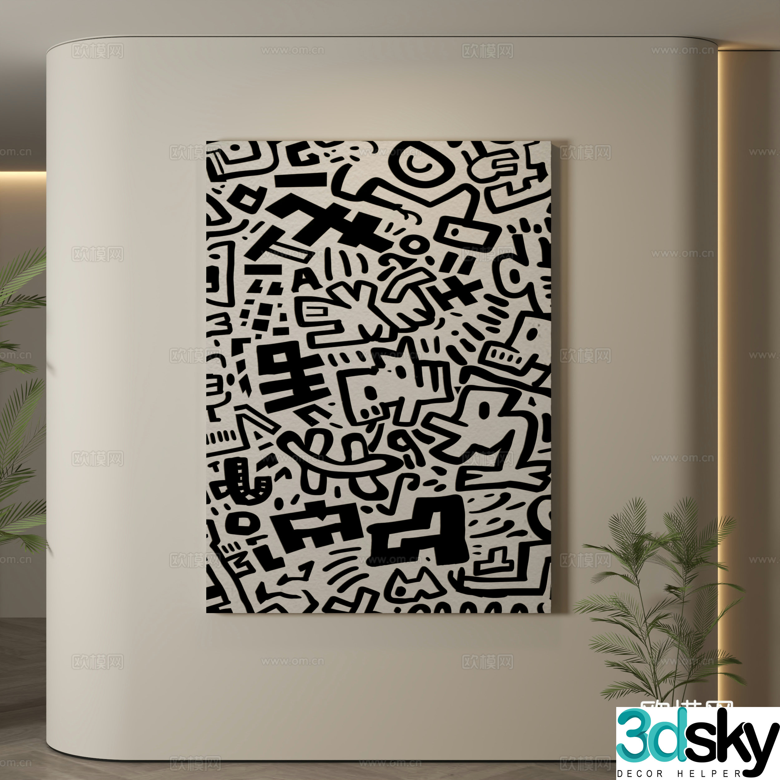 Modern hanging paintings Italian hanging paintings Simple hanging paintings Hanging paintings Decorative paintings 3D model