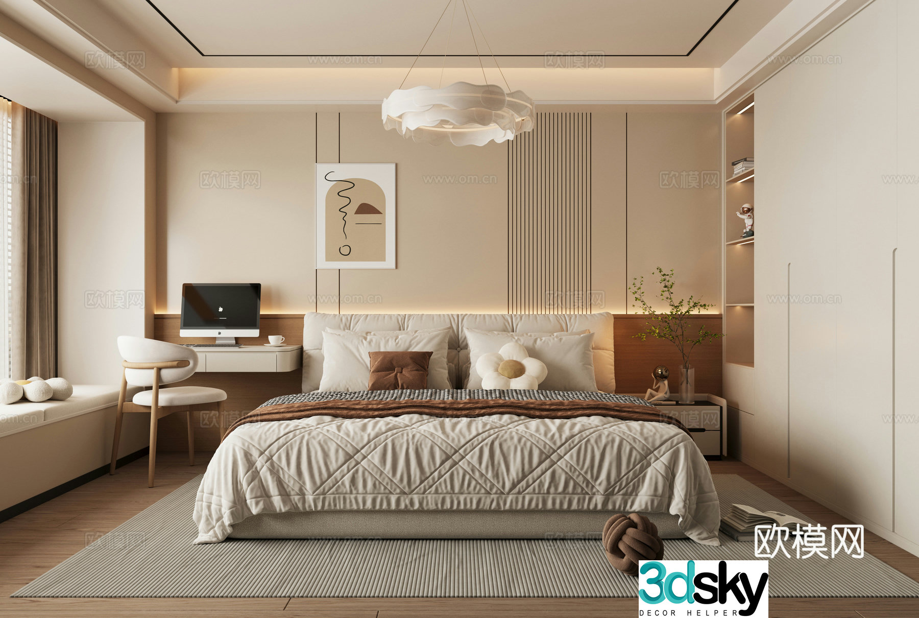 Modern bedroom master bedroom guest bedroom second bedroom master room 3D model