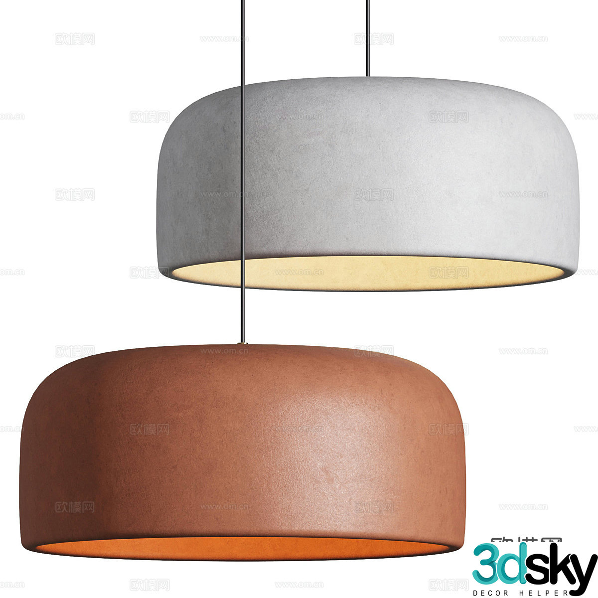 New Chinese Wasabi Khmara Resin Chandelier 3D Model