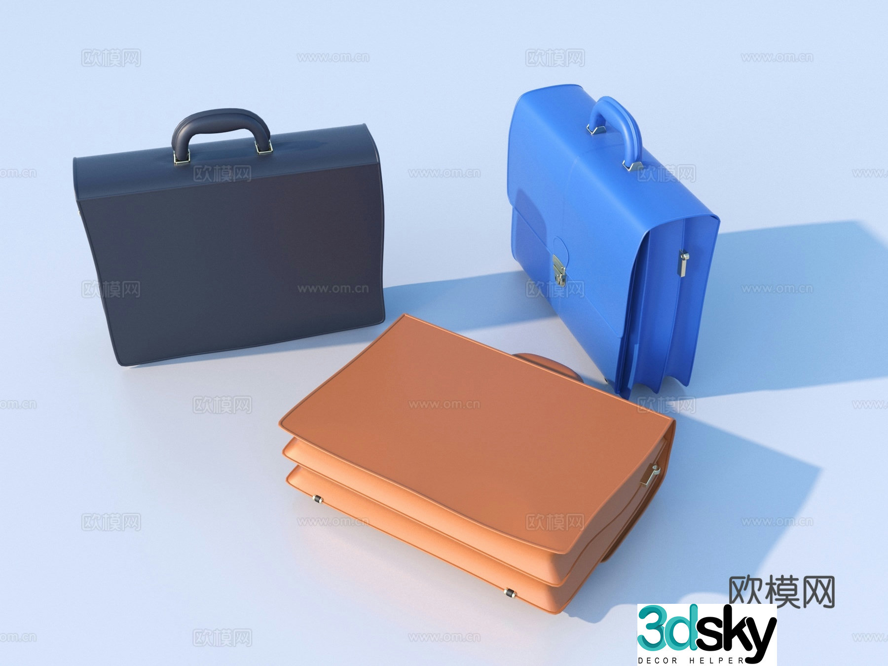 Leather bag Handbag Bag Briefcase Computer bag File bag 3D model