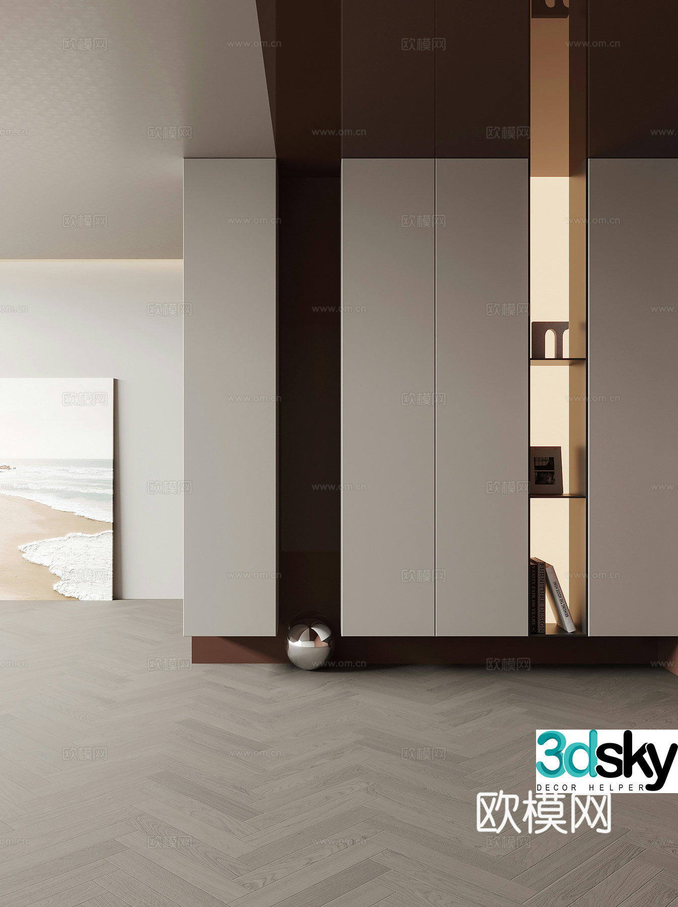 Modern minimalist entrance 3D model