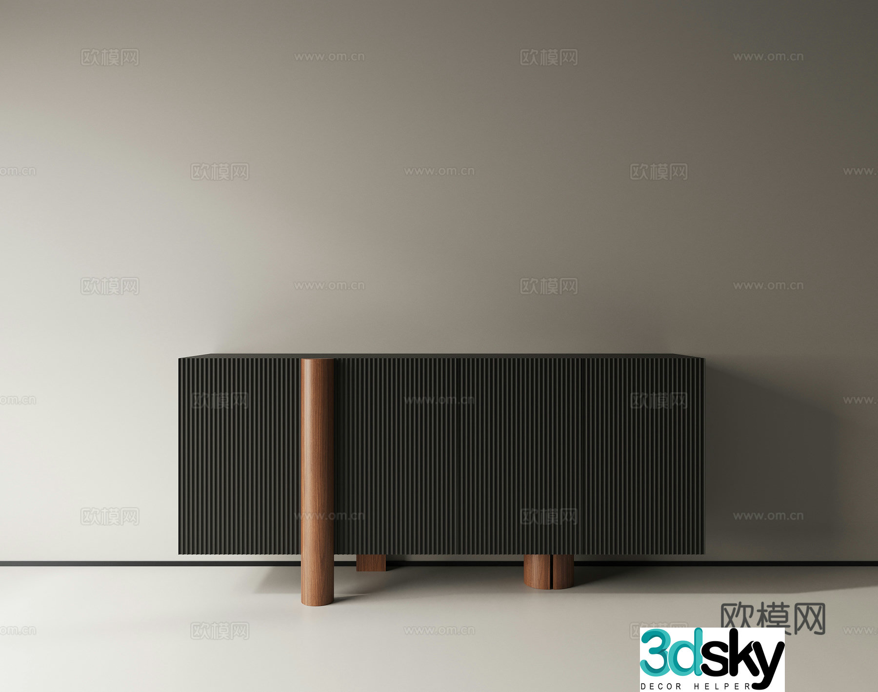 3D model of chest of drawers