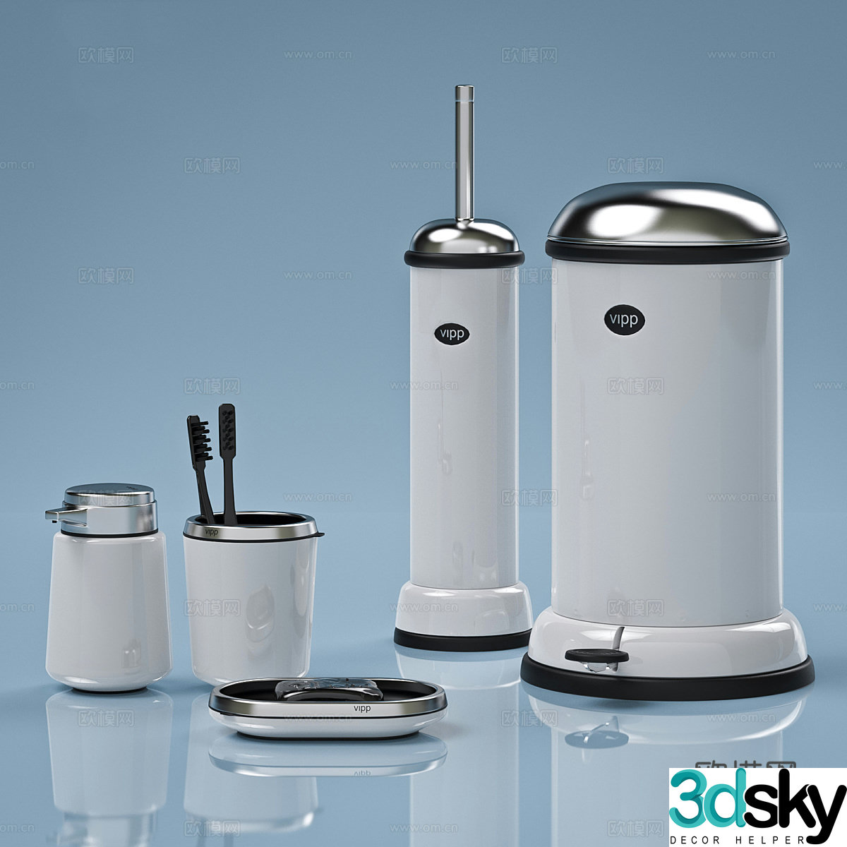 Bathroom accessories 3d model
