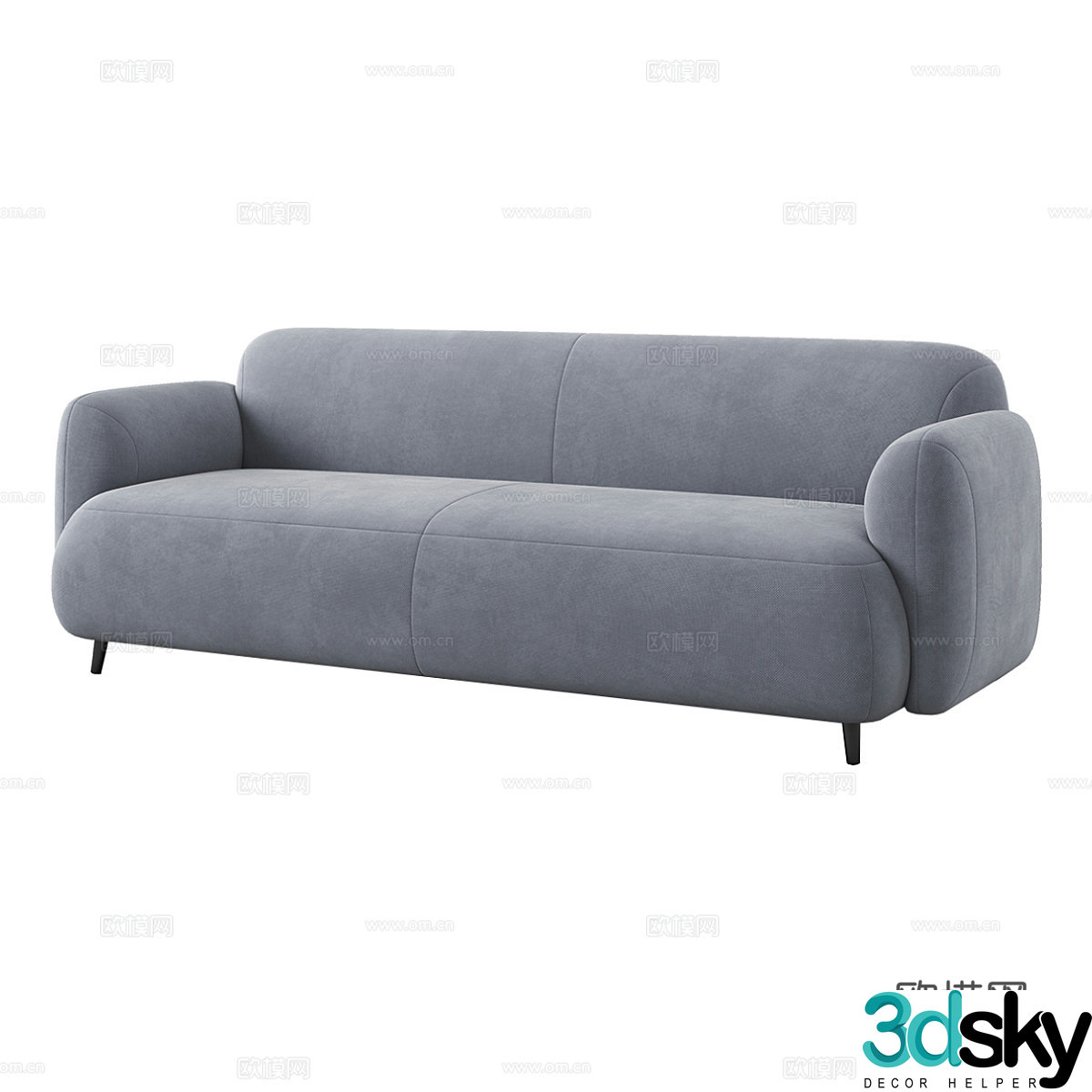 3d model of double sofa