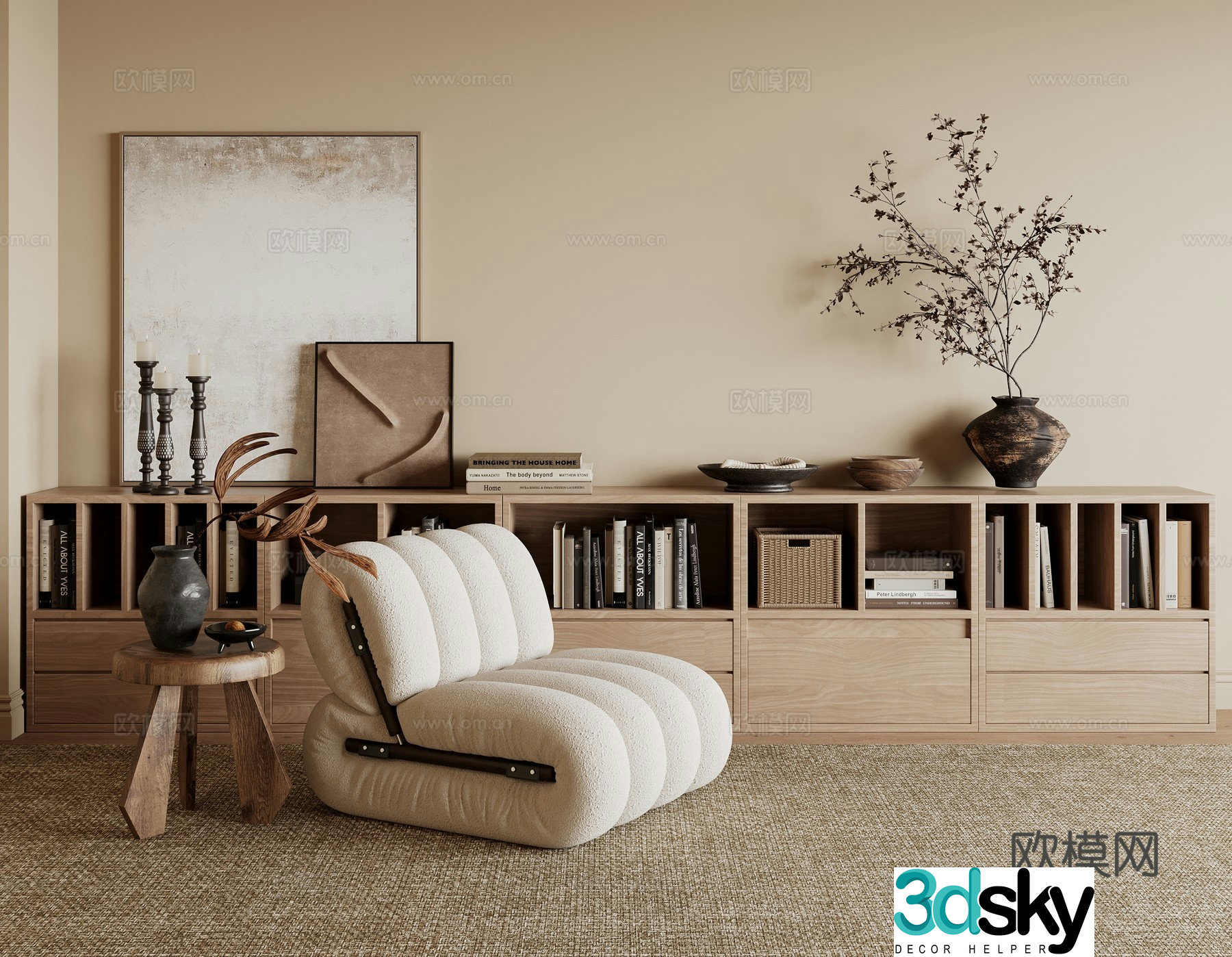 Modern Wasabi Wind TV Cabinet 3D Model