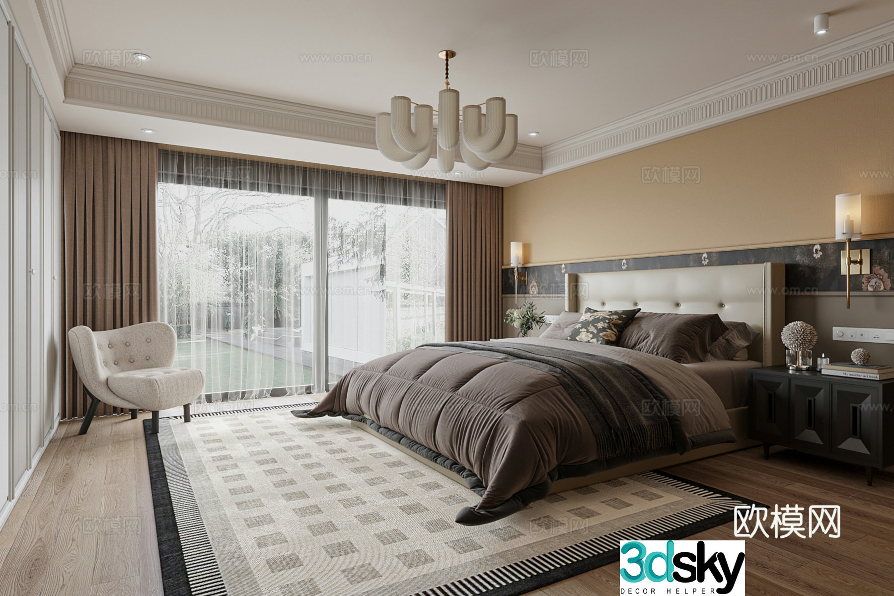 French bedroom 3d model