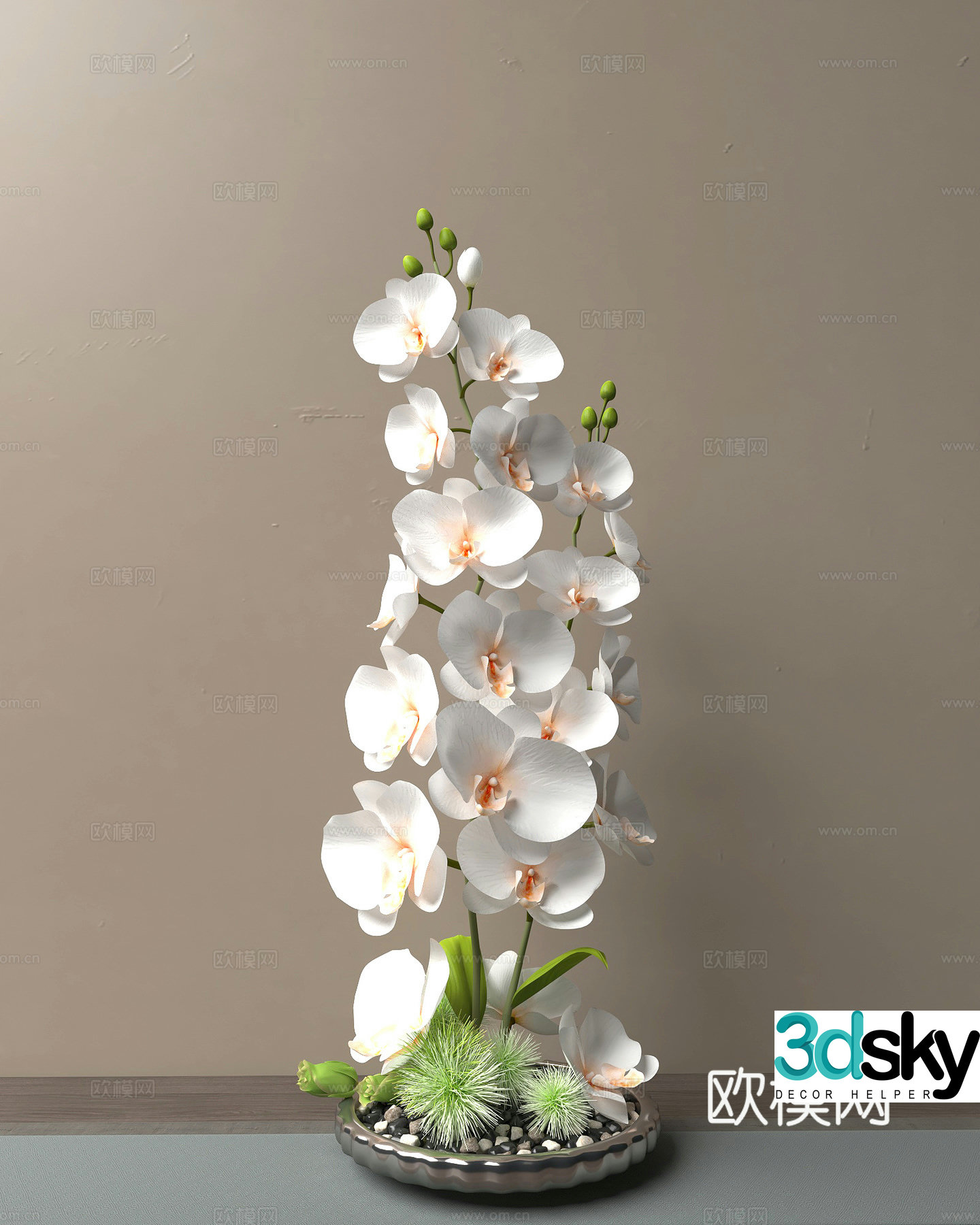 Potted Plant Flower Pot Bonsai Flower 3D Model