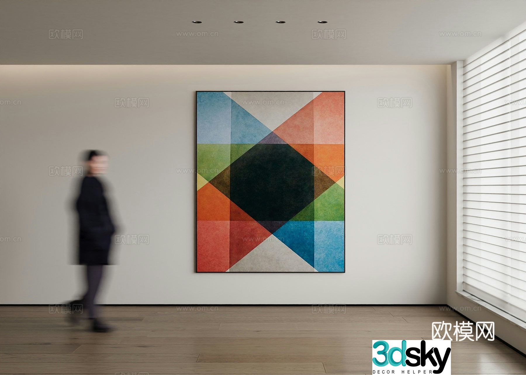Modern decorative painting 3d model