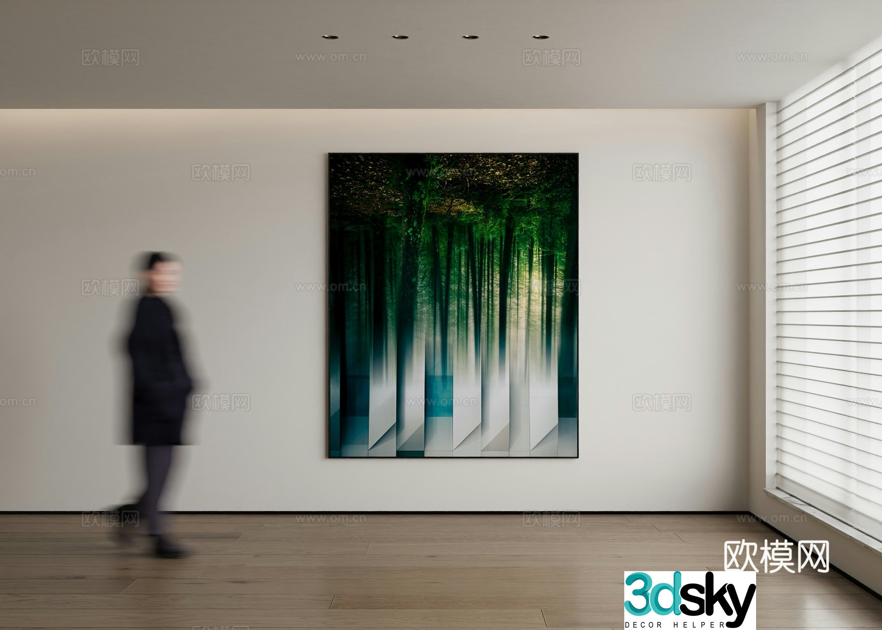 Modern decorative painting 3d model