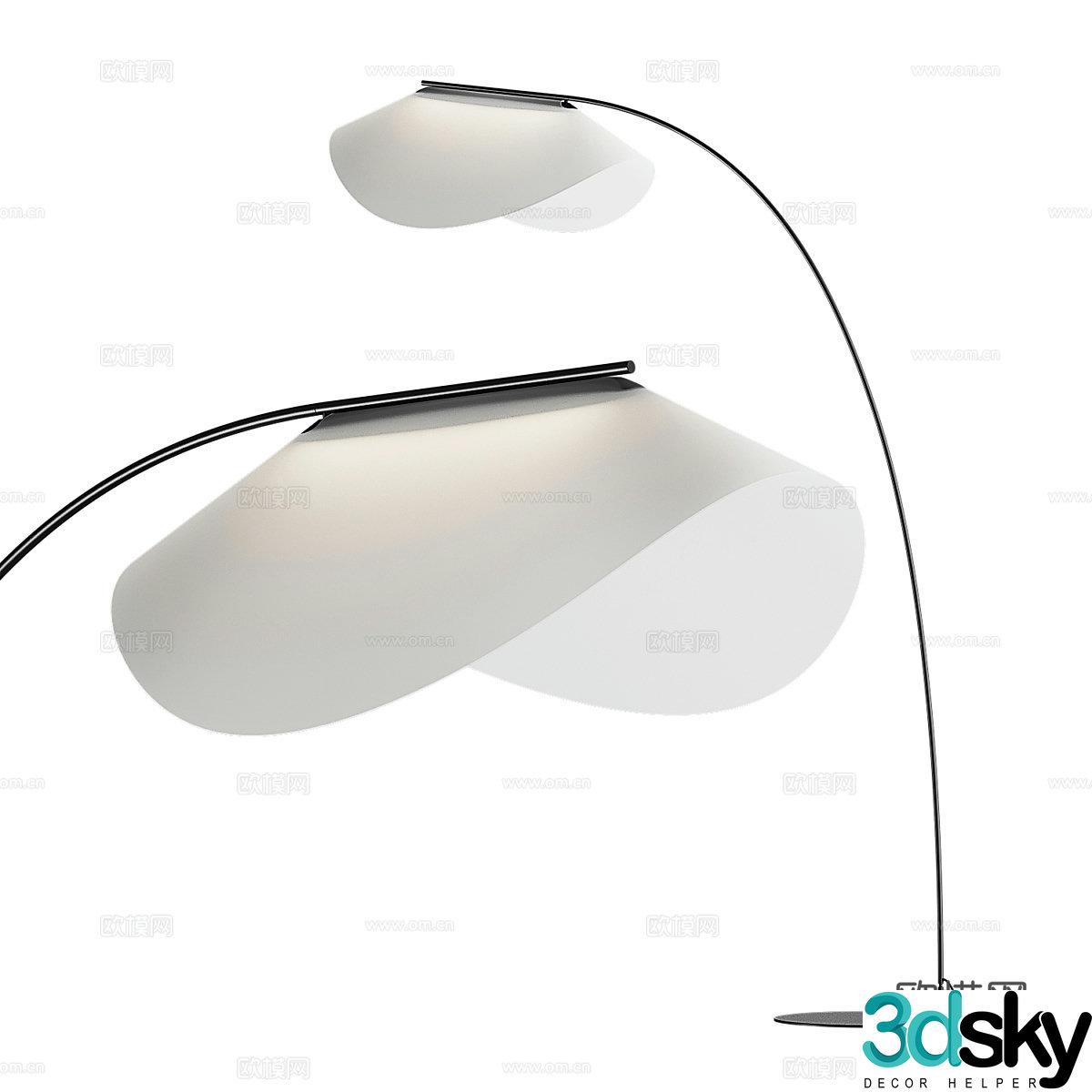 Modern Italian minimalist Ligne Roset Felia Floor Lamp 3D Model
