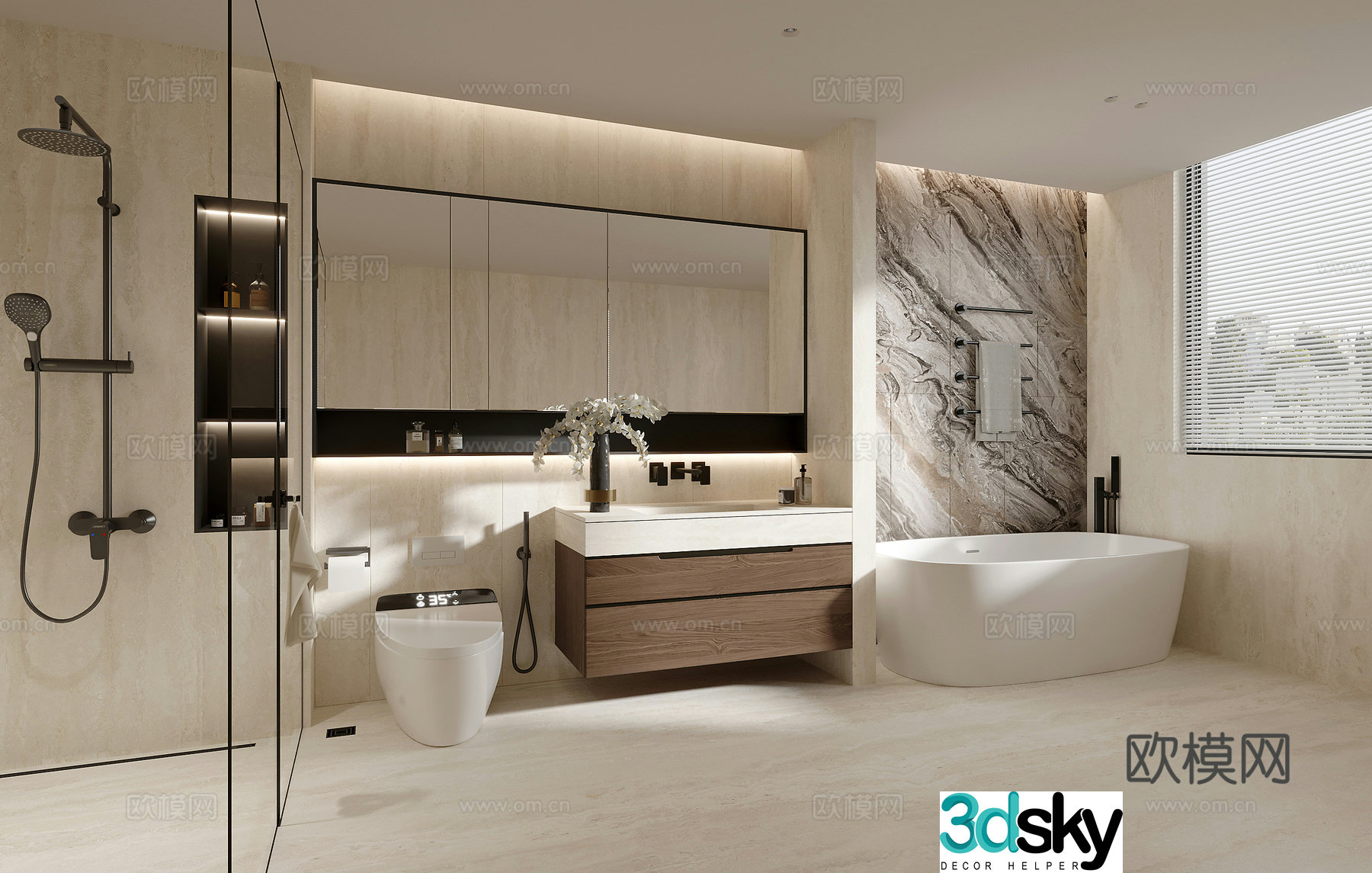 Modern bathroom 3d model