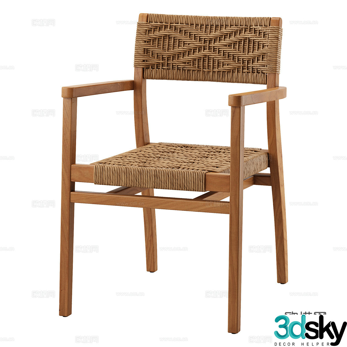 Nordic simple single chair chair simple chair casual chair stool dining chair 3d model