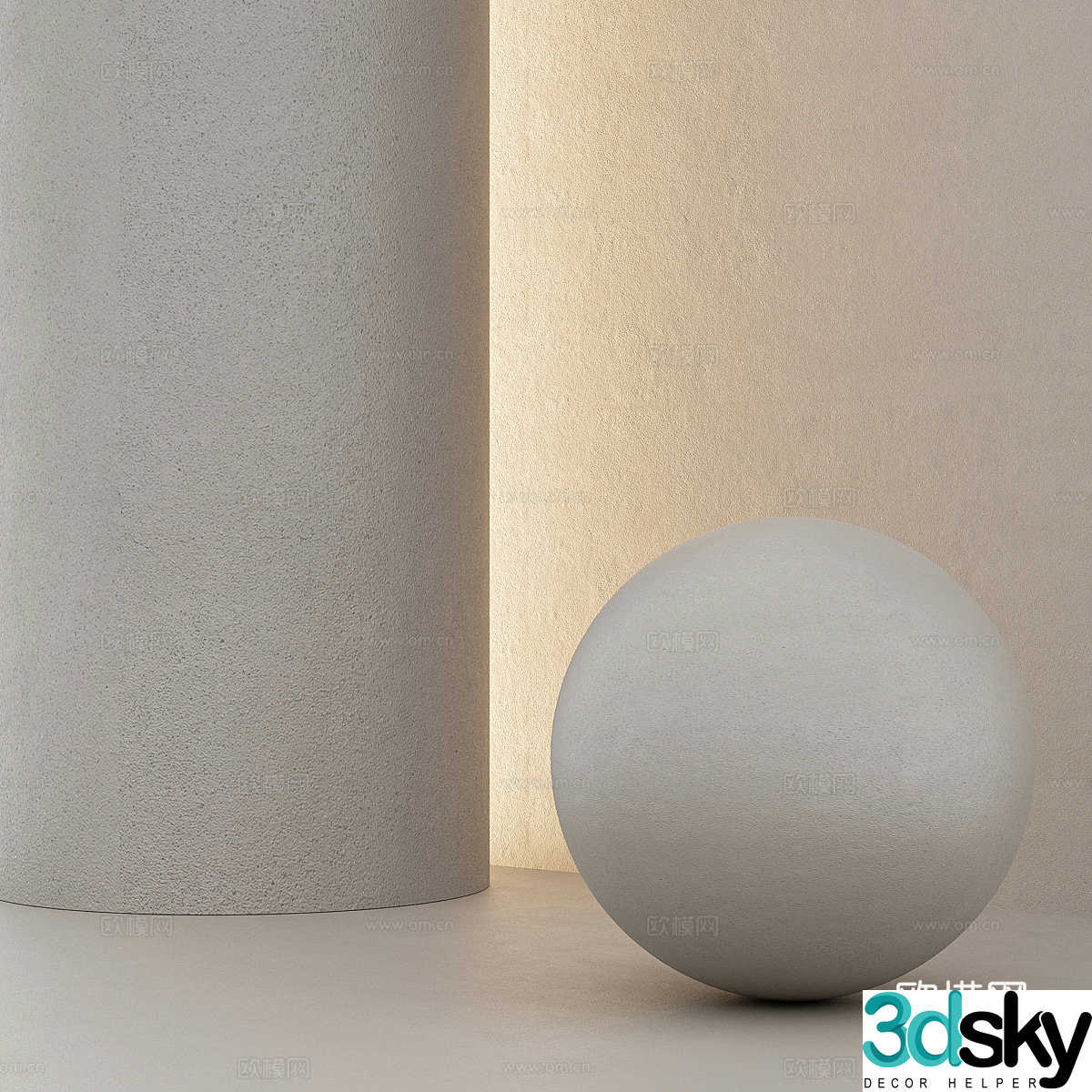 Modern Cream Style Paint 3D Model