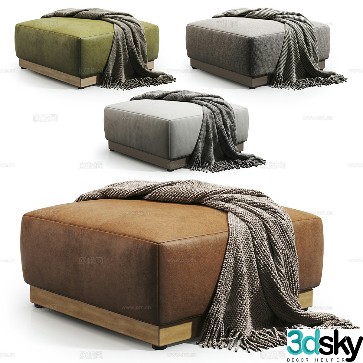Sofa stool 3d model