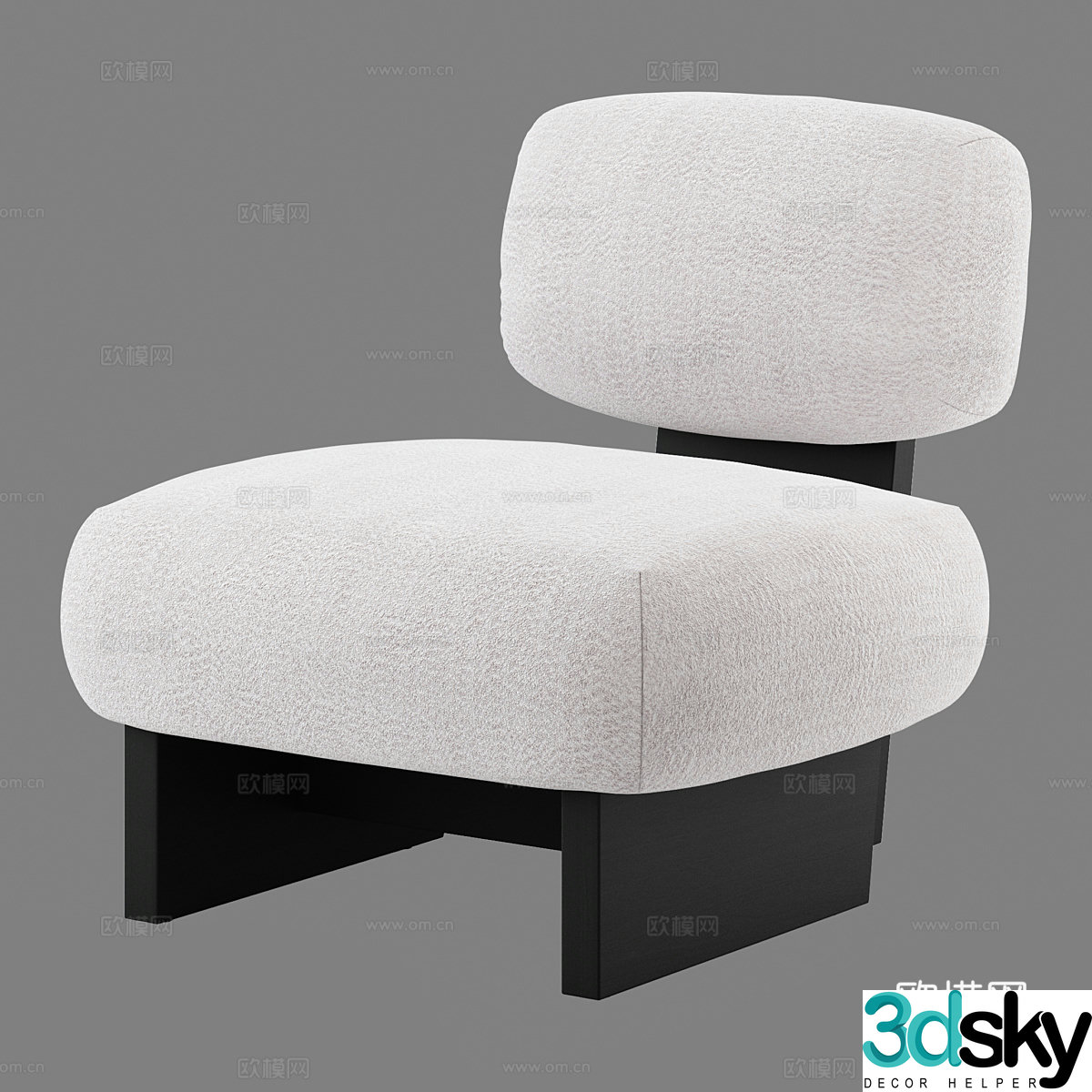 Modern simple single sofa single sofa simple sofa casual sofa living room sofa 3d model