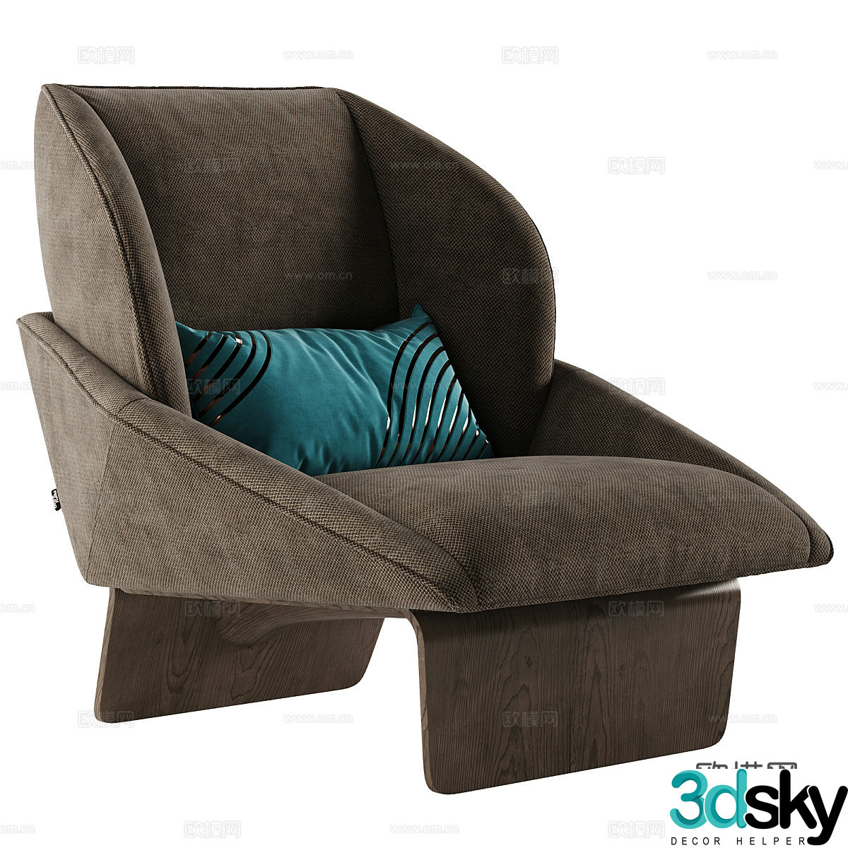 Modern Italian Ditre Italia Loto Armchair 3d Model