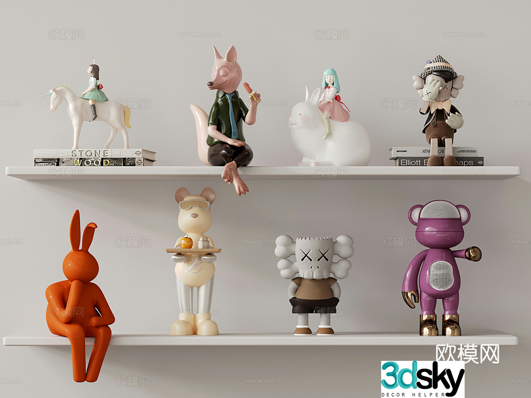 Modern sculpture ornaments Dolls Toys Dolls Cute pet trendy toys 3D model
