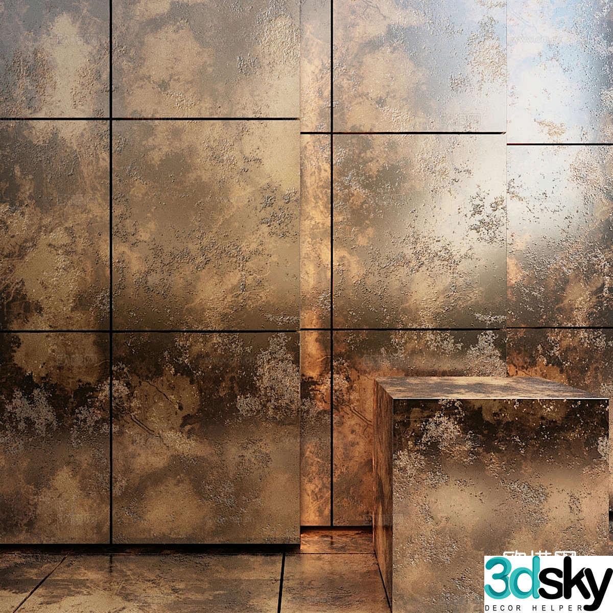Metal plate modeling wall panel decorative wall panel wall panel 3d model