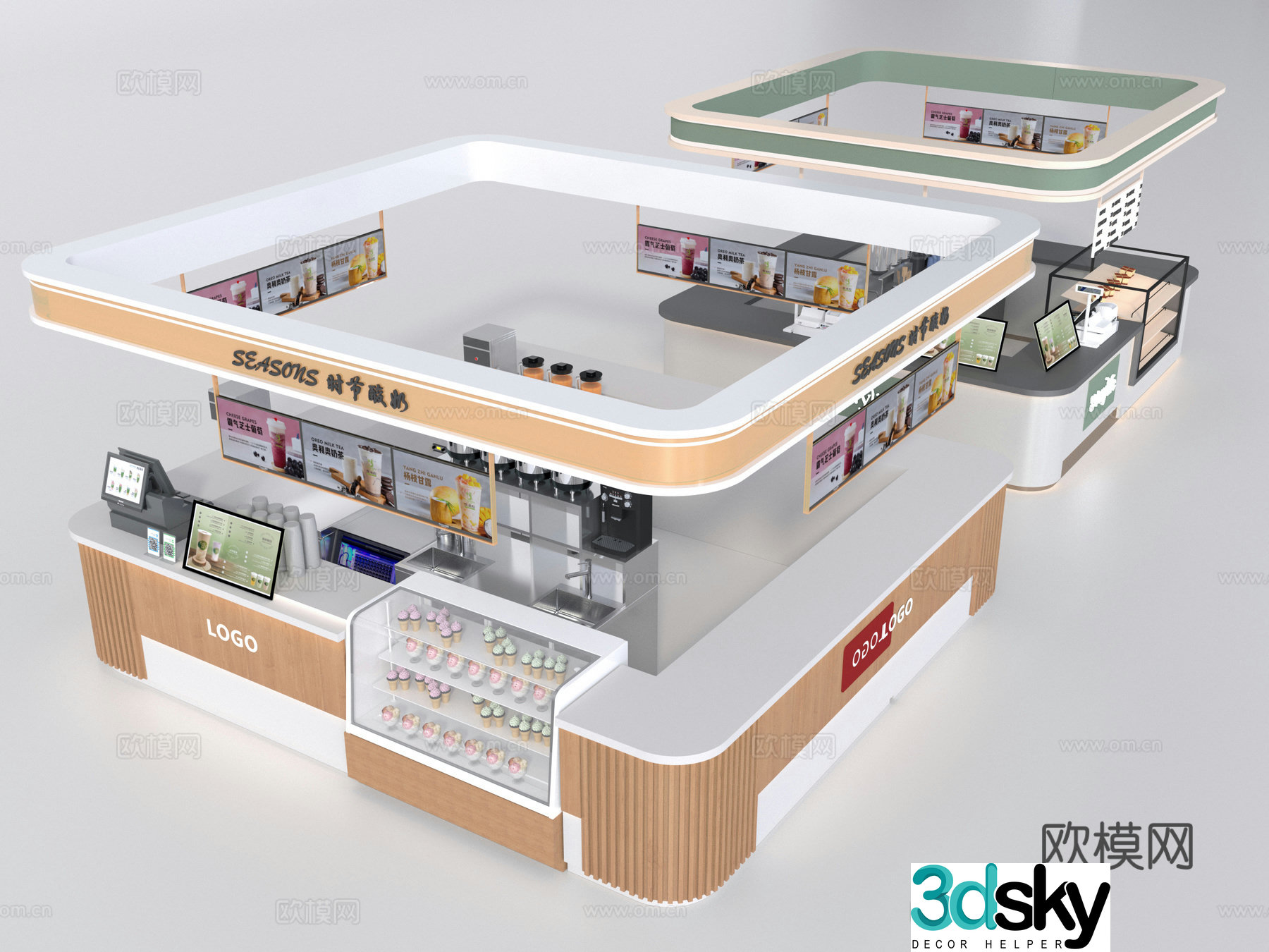 Mall milk tea shop Nakajima 3D model