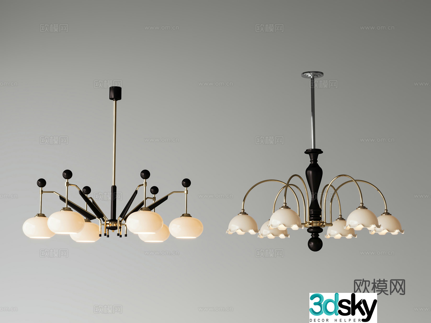Retro medieval chandelier Medium vintage chandelier French retro chandelier Decorative chandelier Living room chandelier 3d model