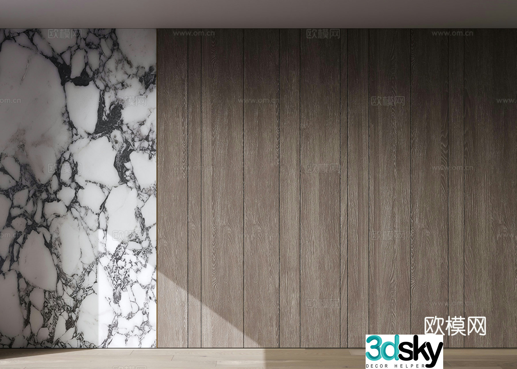 Modern modeling wall wall panel wood veneer wall panel marble wall panel 3d model