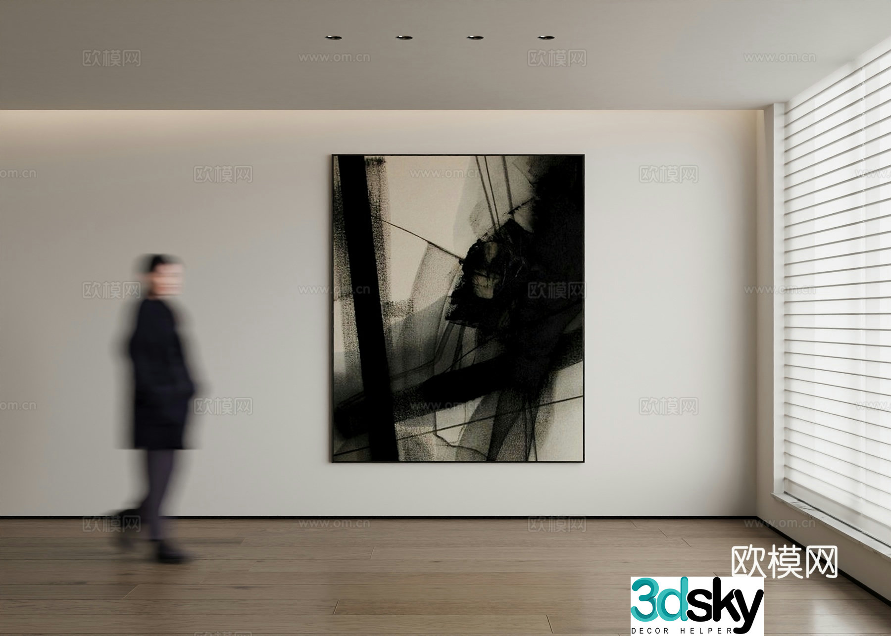 Modern decorative painting 3d model