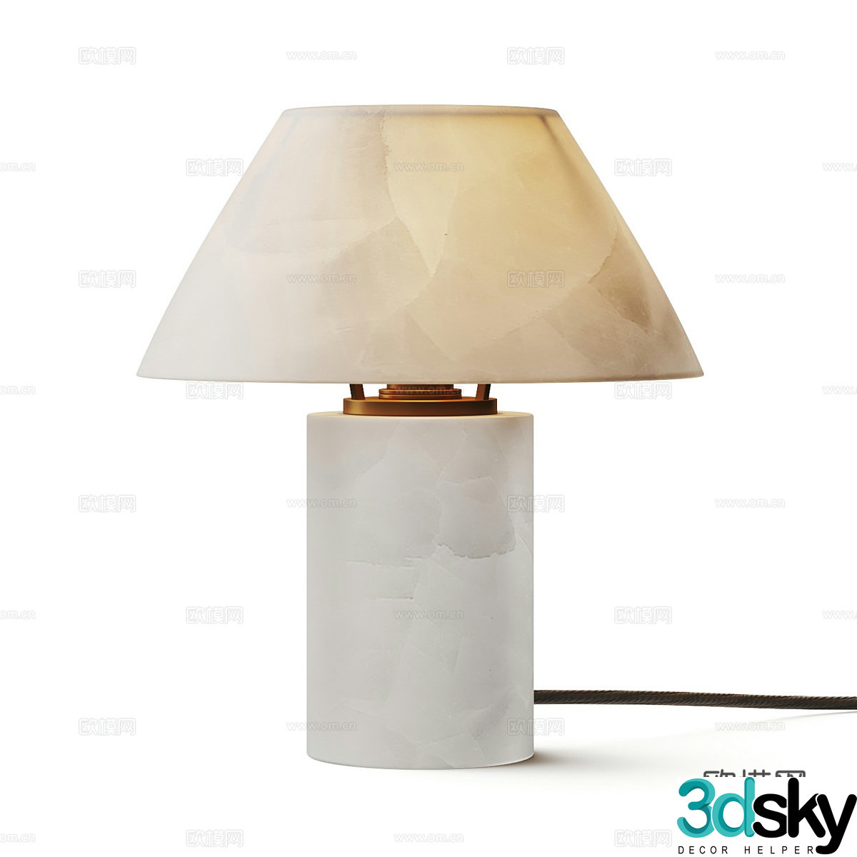 New Chinese Light Luxury Zara alaba table lamp 3D model