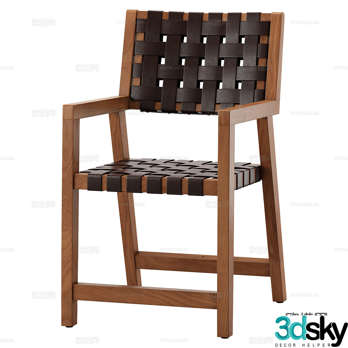 Nordic simple chair chair simple chair casual chair stool dining chair 3d model