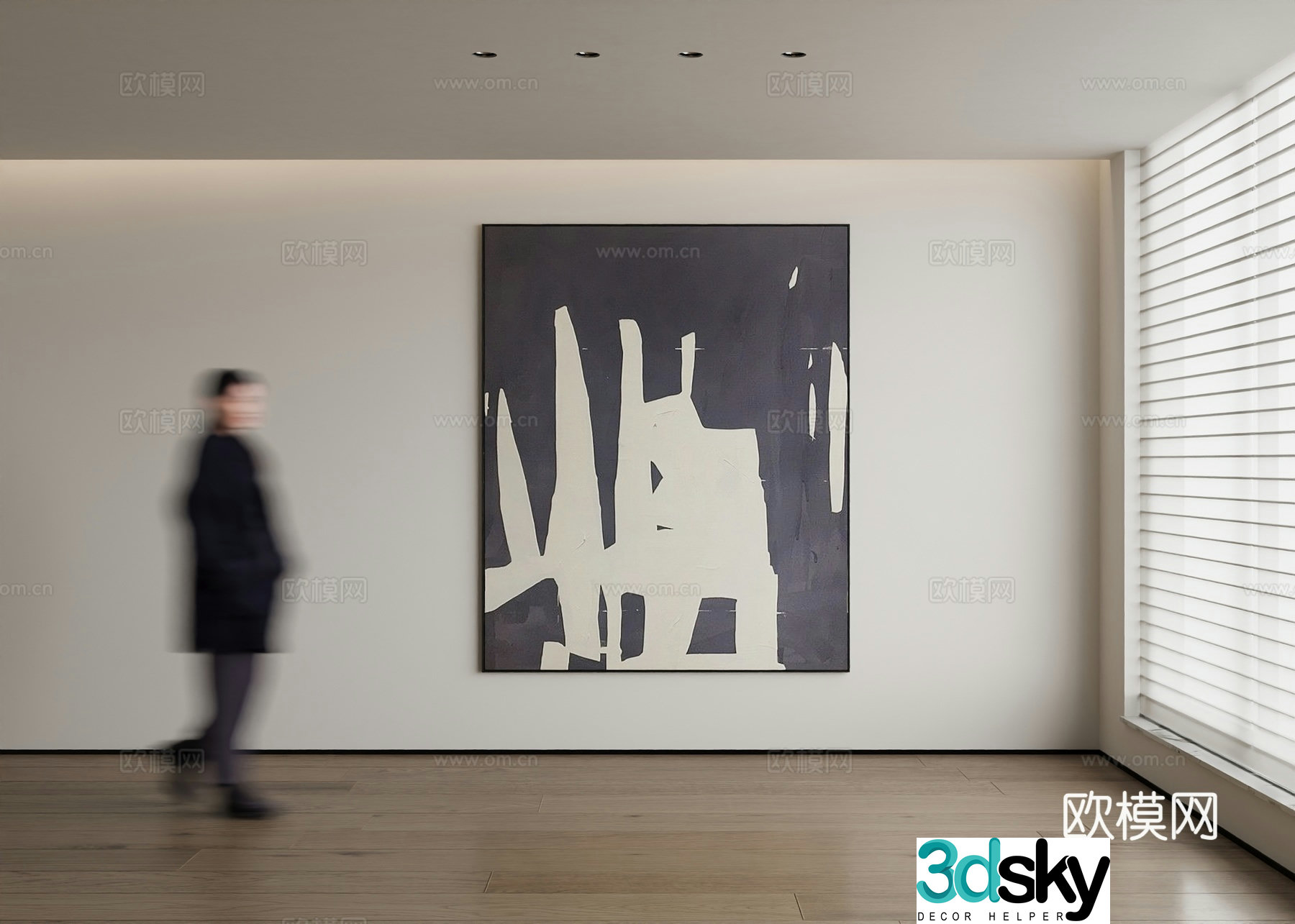 Modern decorative painting 3d model