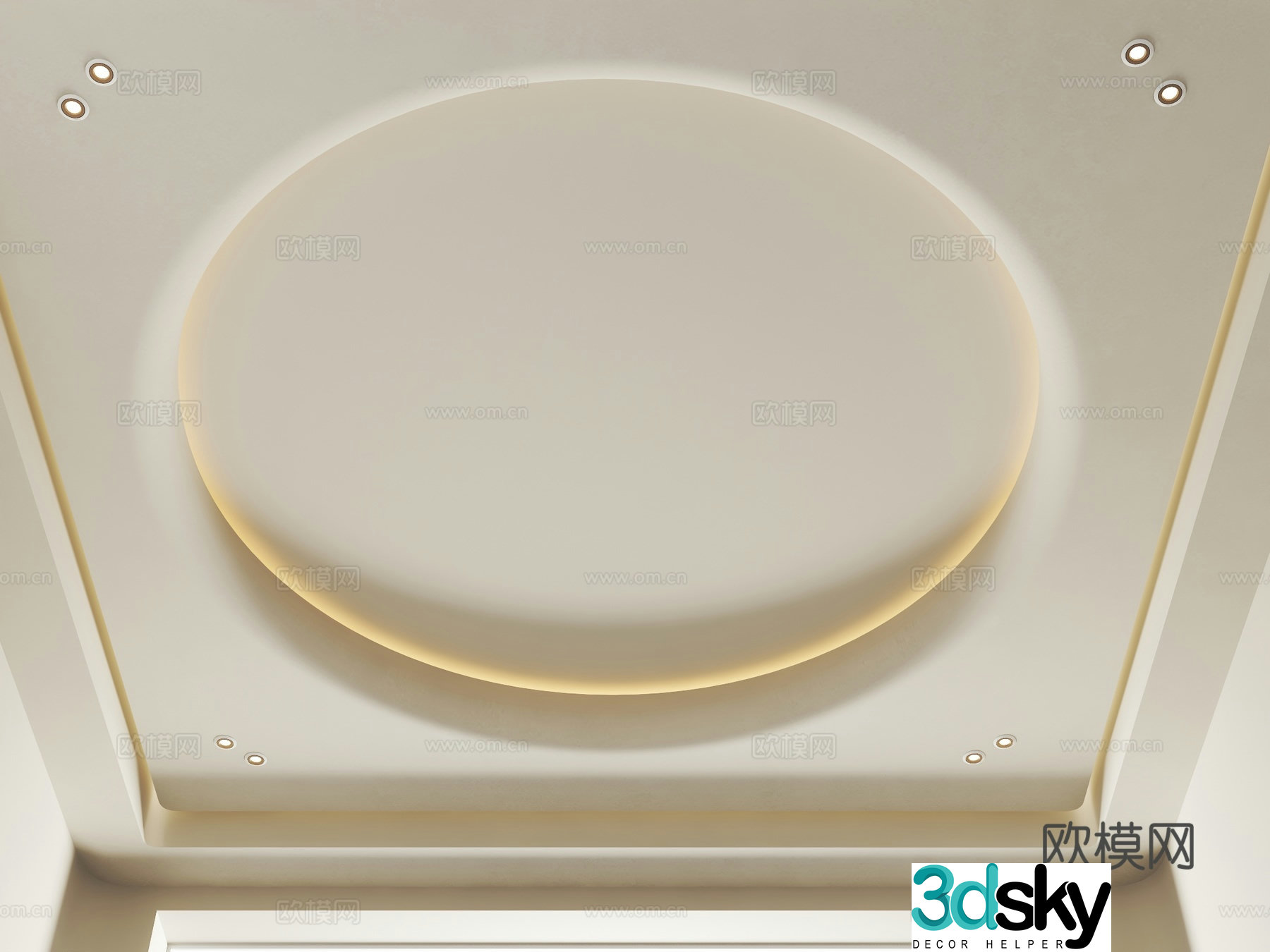 House-silent style ceiling round shape ceiling cream-style ceiling chandeliers study ceiling living room different 3D model