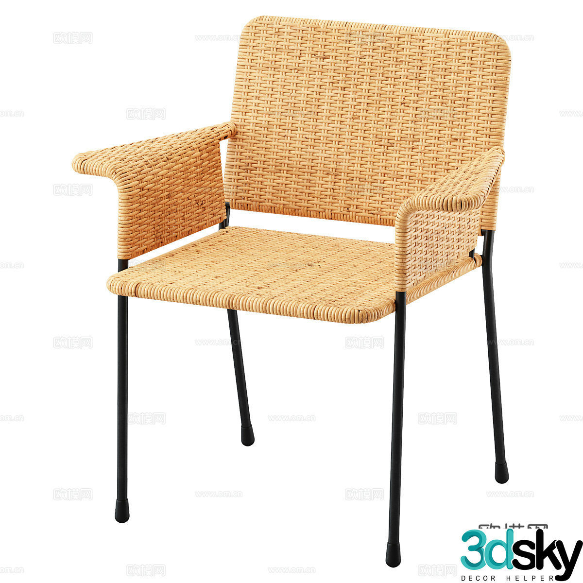 Nordic simple single chair chair simple chair casual chair stool living room chair 3d model