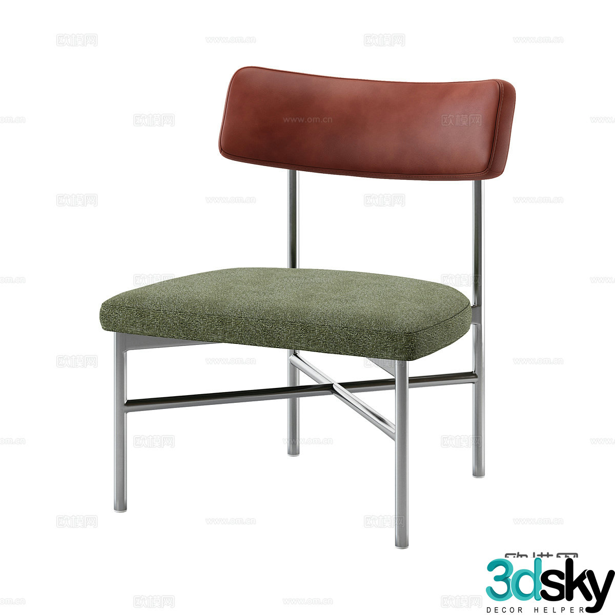 Modern simple single sofa single sofa simple sofa living room sofa casual sofa 3d model