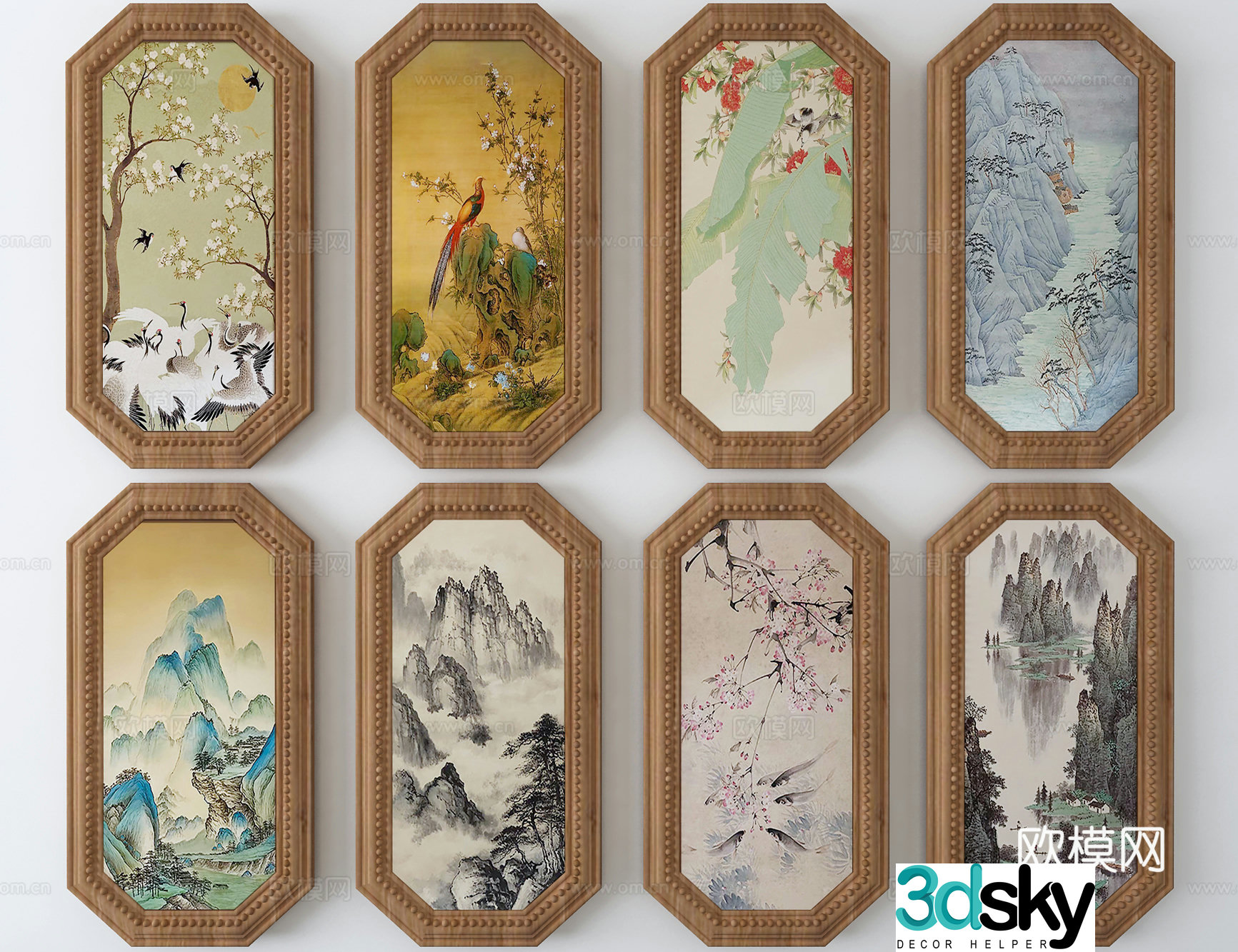 3D model of hanging painting