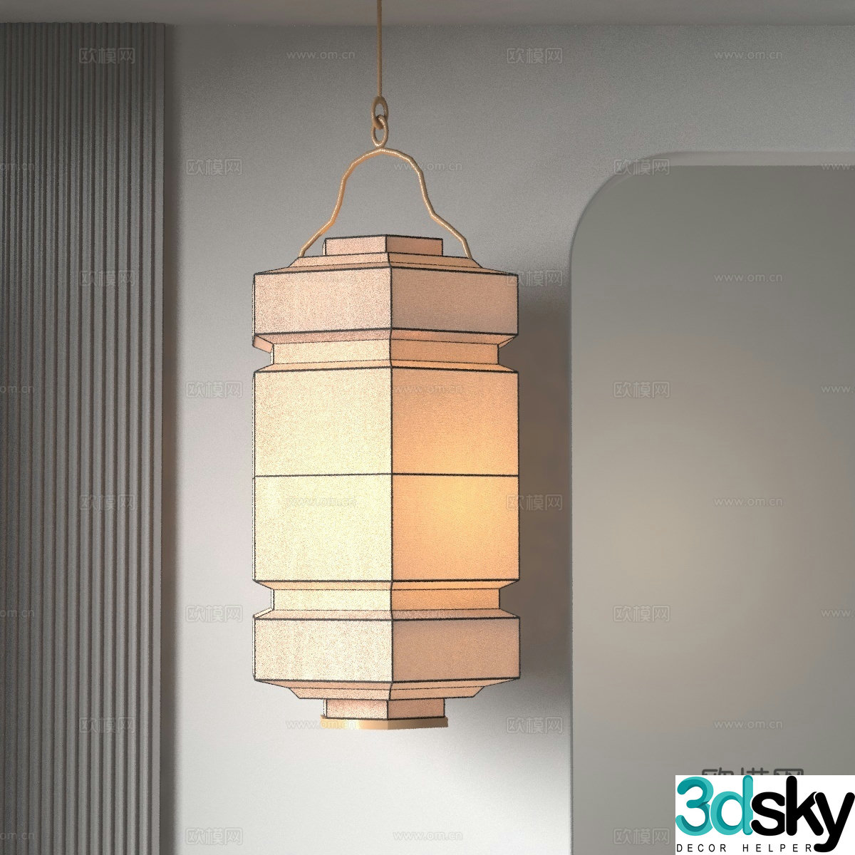 Modern lantern 3d model