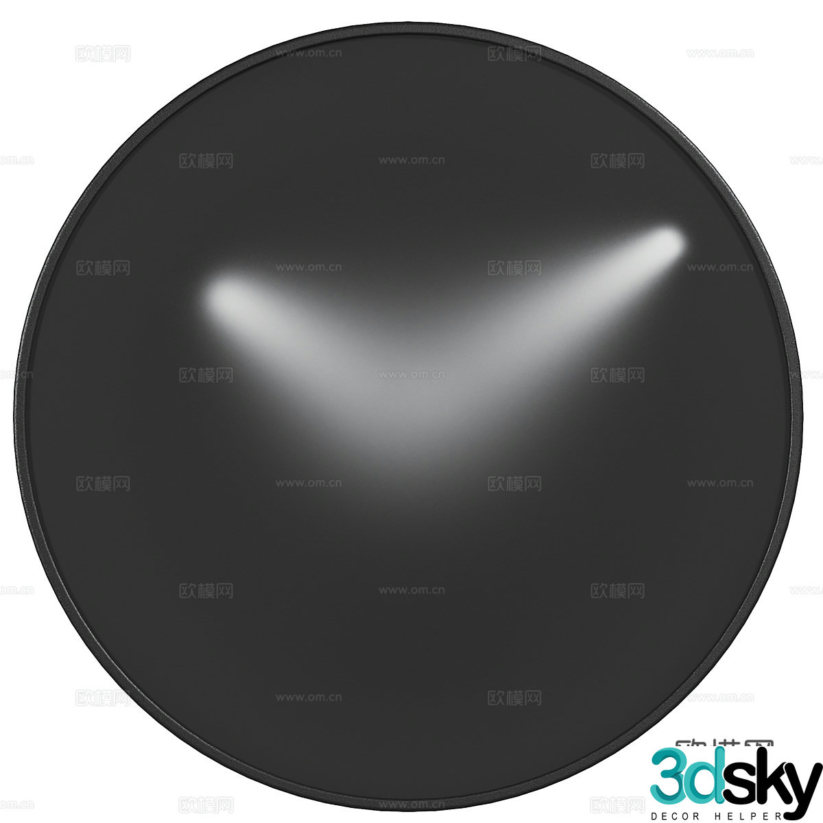 Modern Italian minimalist Momentt wall clock 3d model