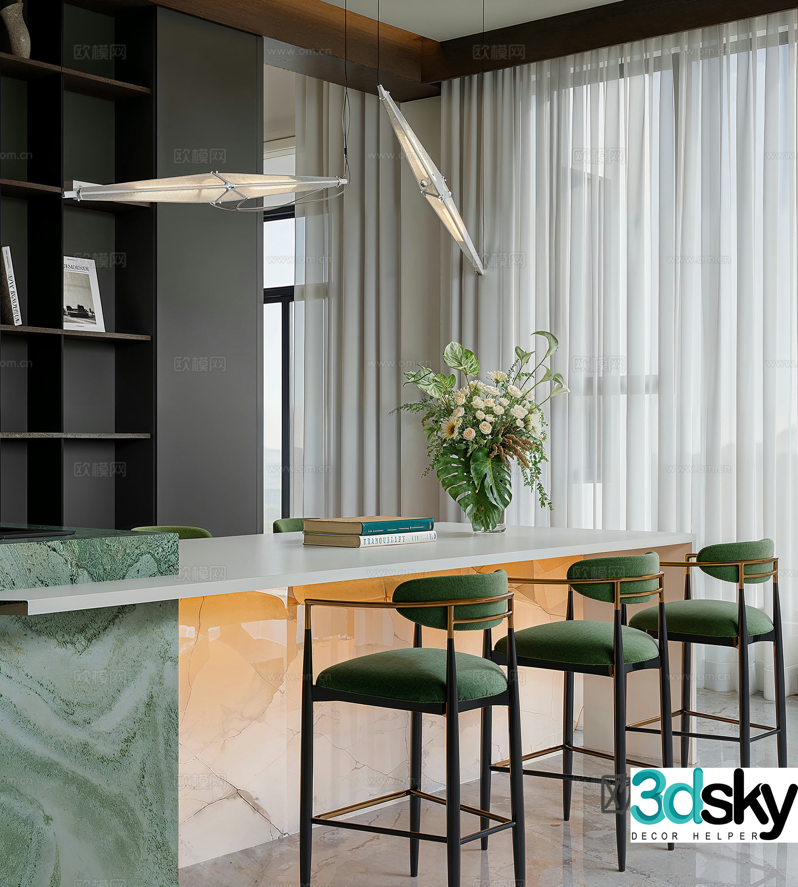 Modern restaurant 3d model