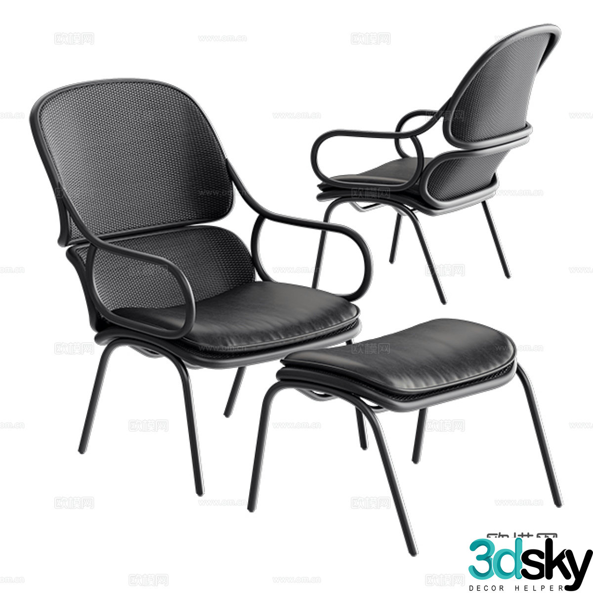 Modern leisure chair outdoor leisure chair 3d model