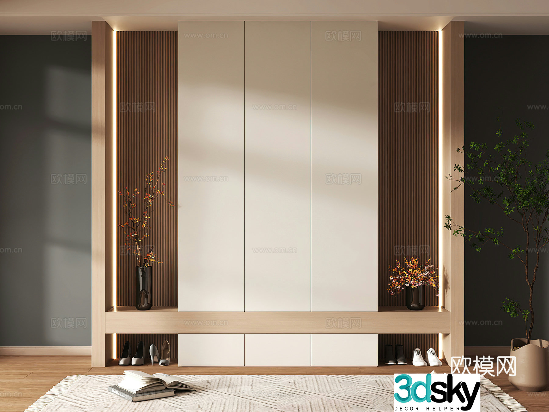 Shoe cabinet design shoe cabinet partition shoe cabinet porch shoe cabinet hotel shoe cabinet 3D model