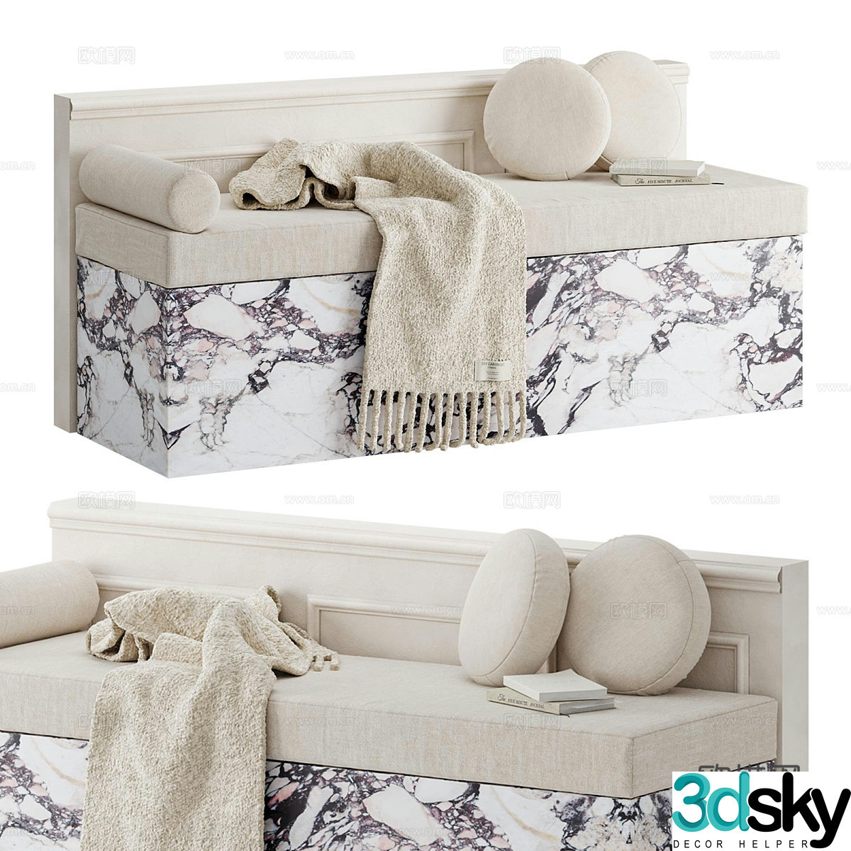 Sofa coffee table combination 3D model