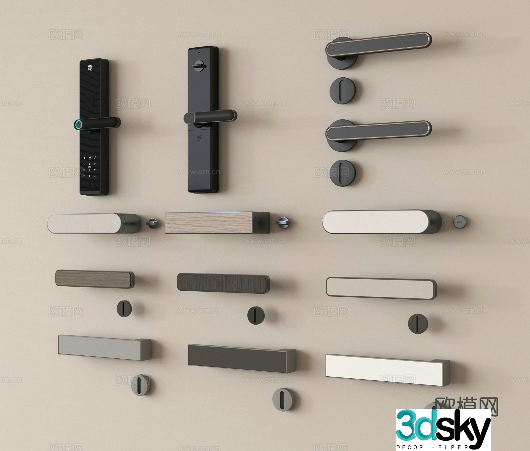 Door lock Door handle Door handle 3D model