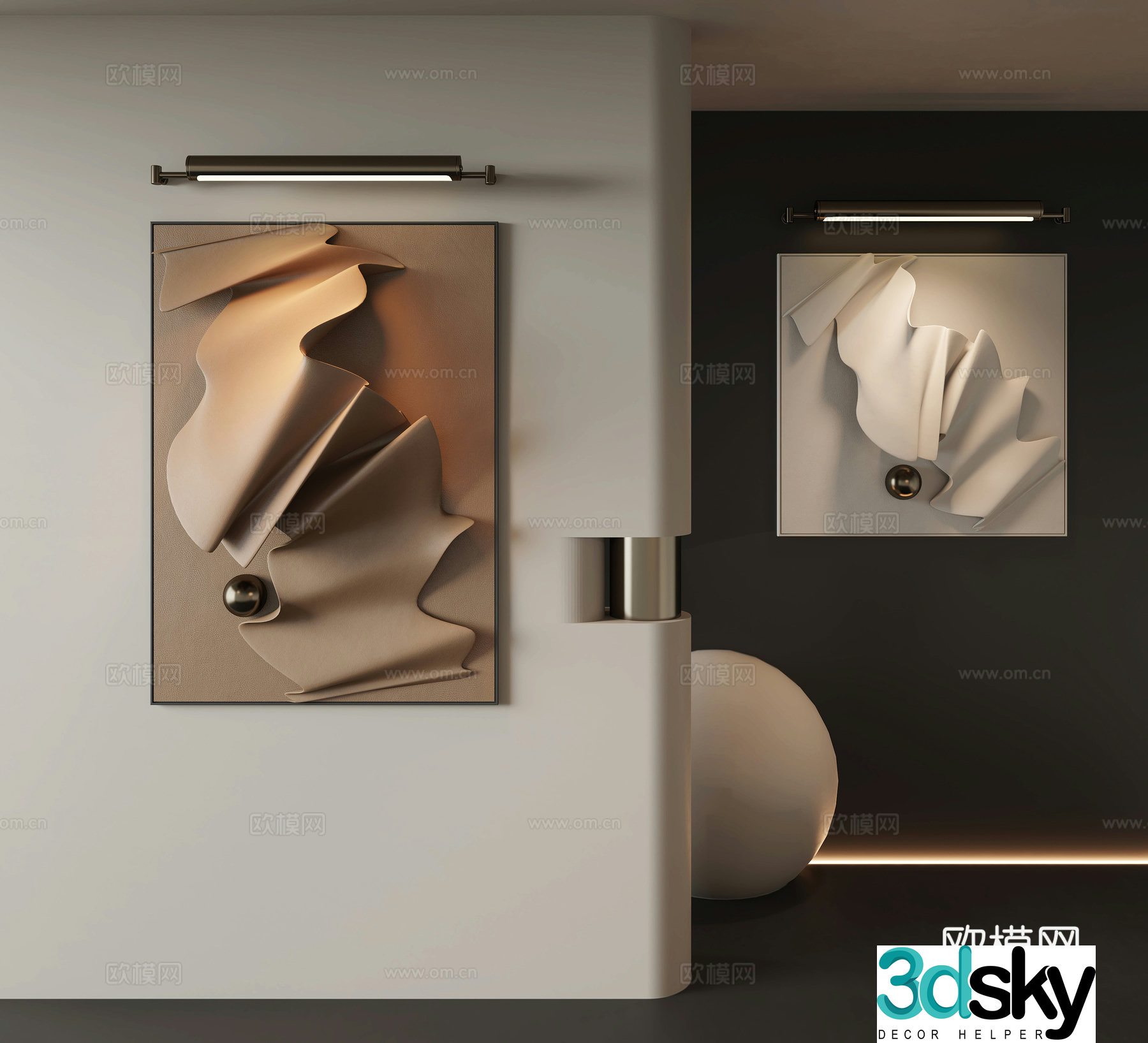 Modern three-dimensional decorative painting 3d model