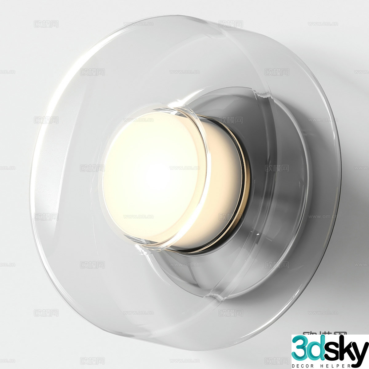 Modern Curling Wall Light 3D Model