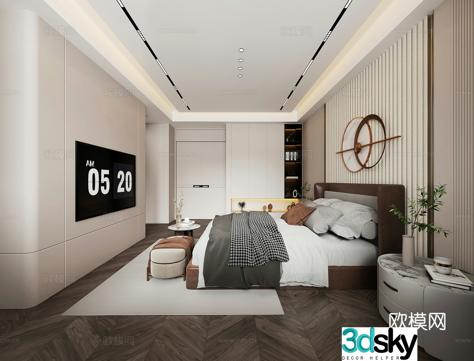 Modern bedroom 3d model