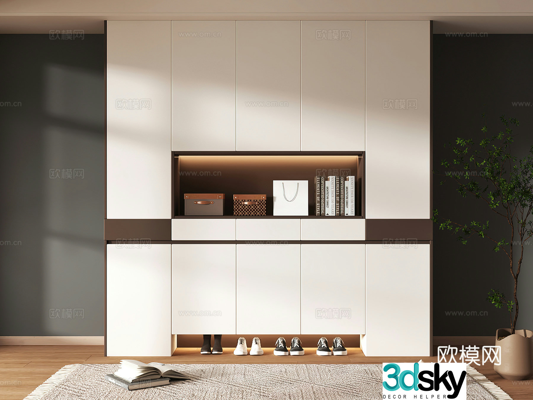 Shoe cabinet design shoe cabinet partition shoe cabinet porch shoe cabinet hotel shoe cabinet 3D model