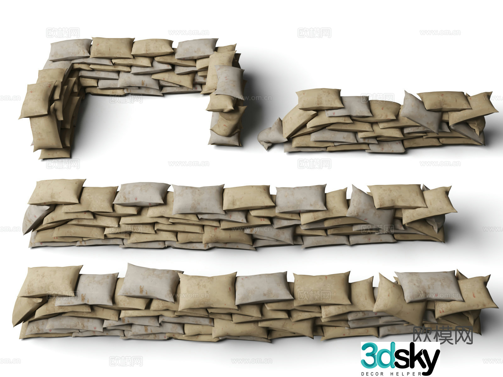 Military Equipment Item Facilities Equipment Tool Collection World War II Construction War 3D Model