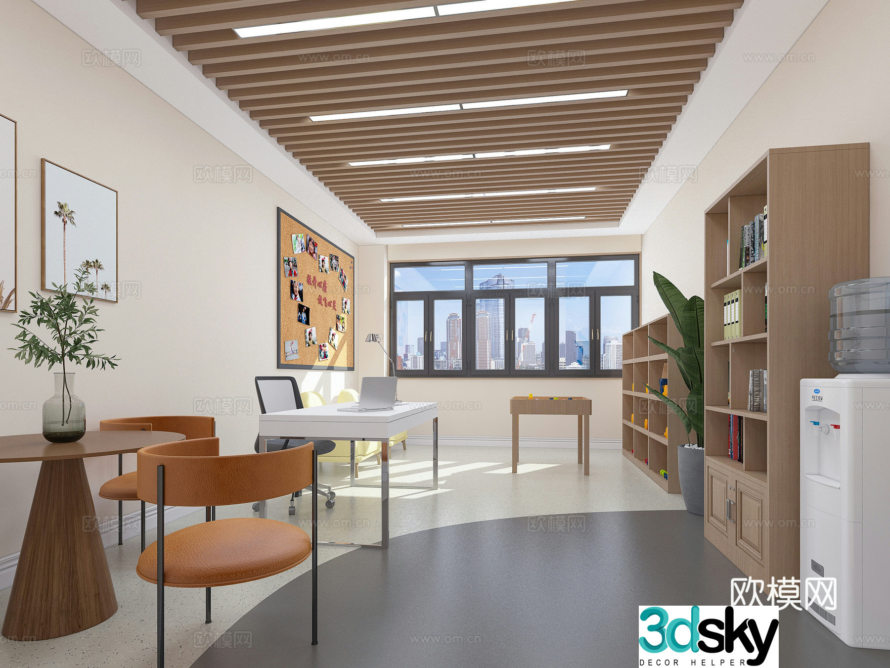 Modern school psychological counseling room Teacher’s office 3d model